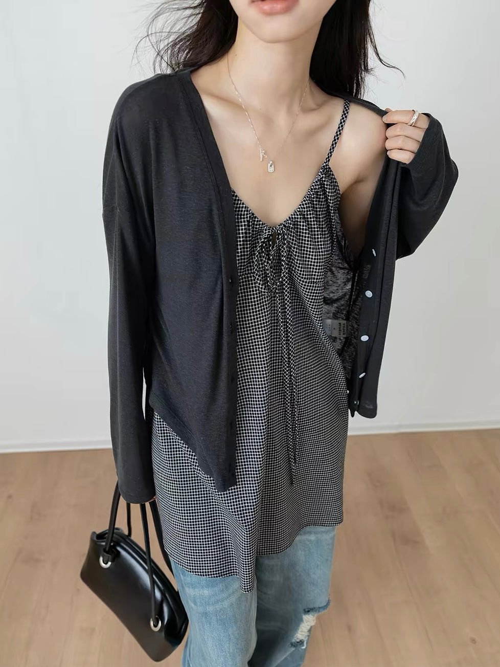 Lightweight V-Neck Knit Cardigan