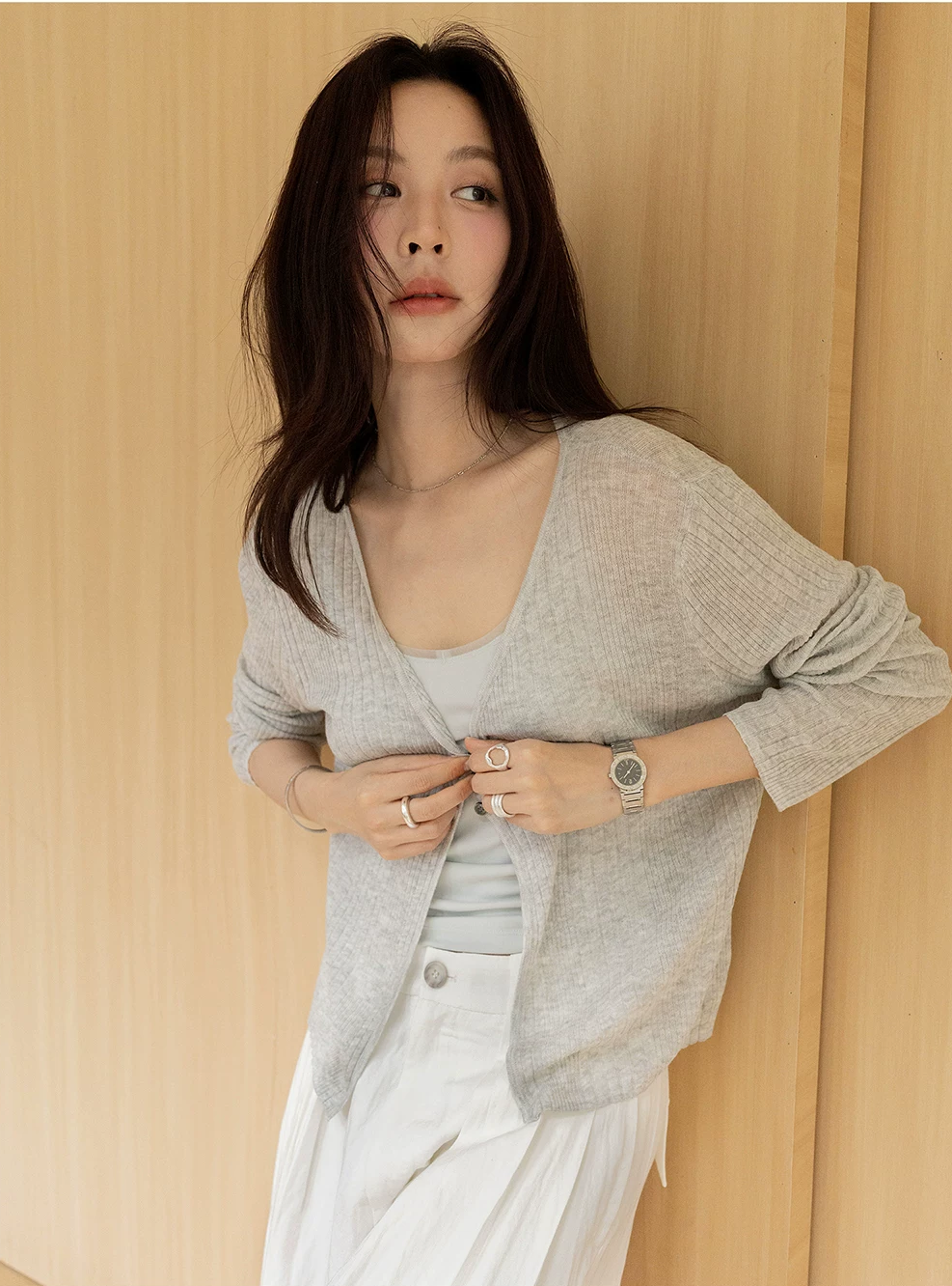Linen Blend Ultra-Light Knit Cardigan