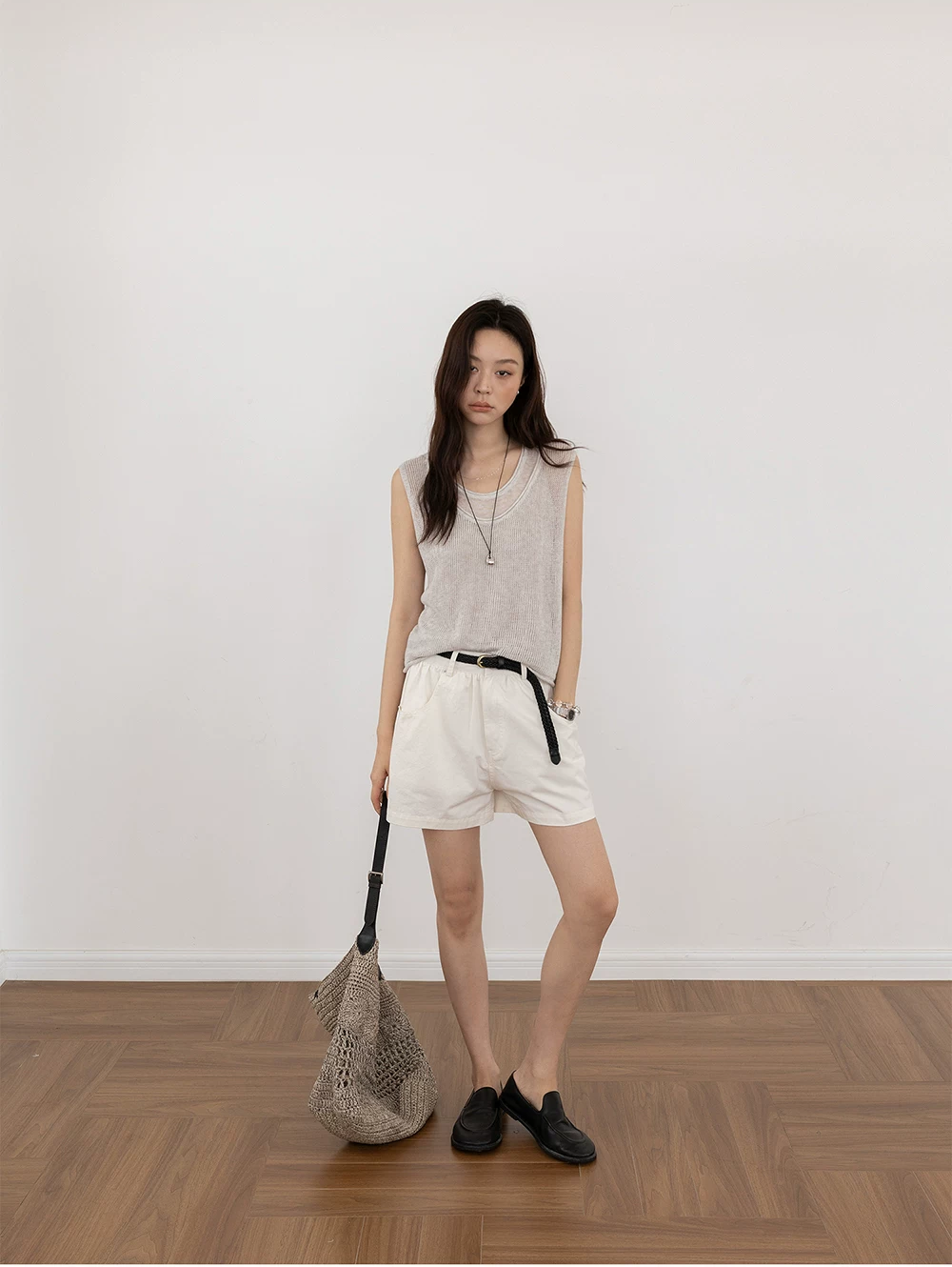 Two-Piece Layered Linen Tank