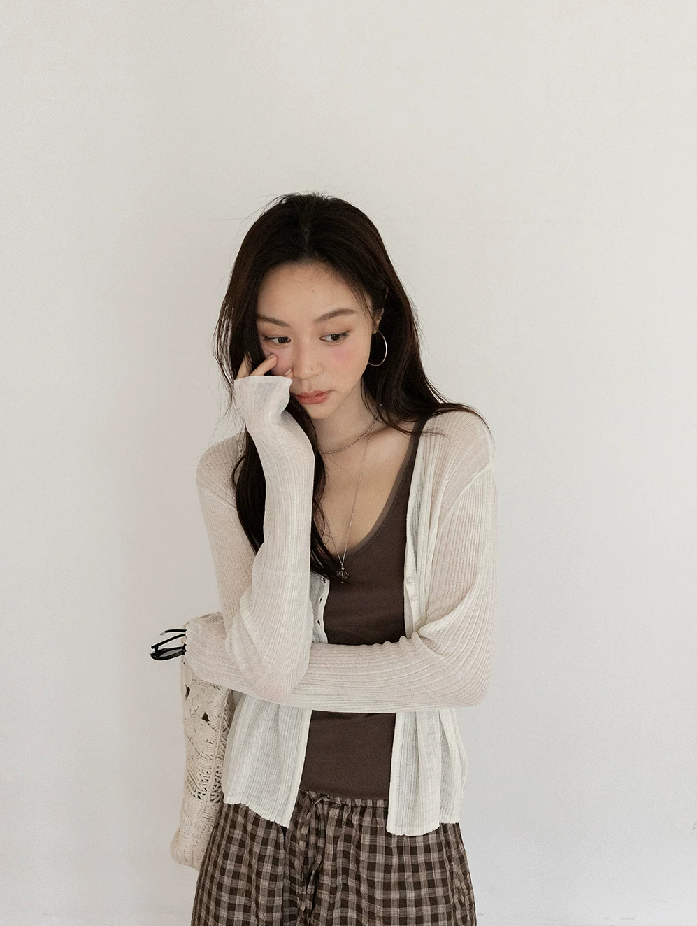 Linen Blend Ultra-Light Knit Cardigan