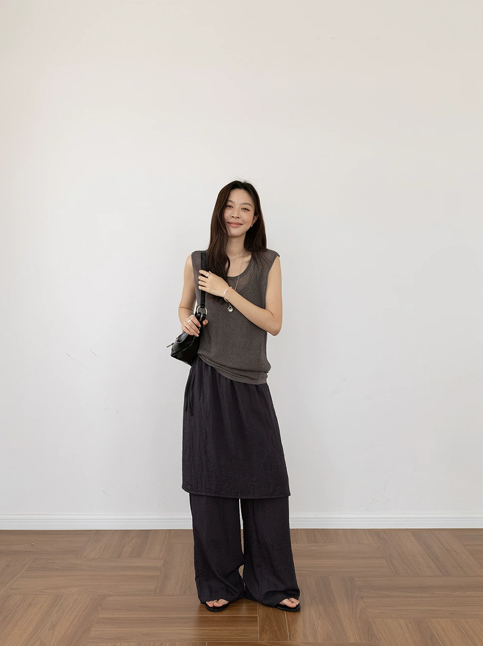 Two-Piece Layered Linen Tank