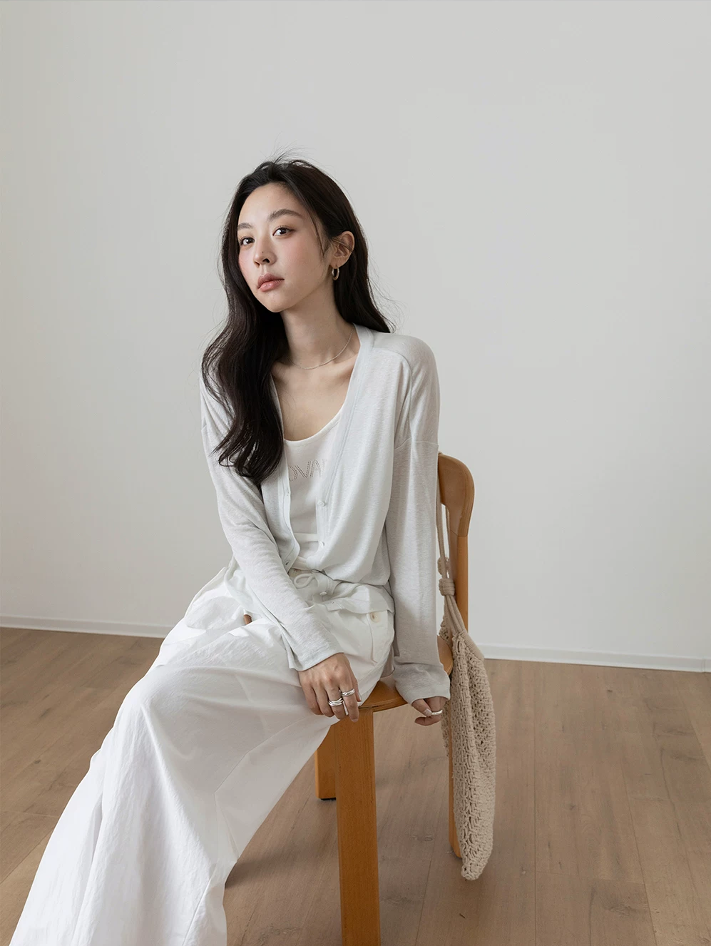 Lightweight V-Neck Knit Cardigan
