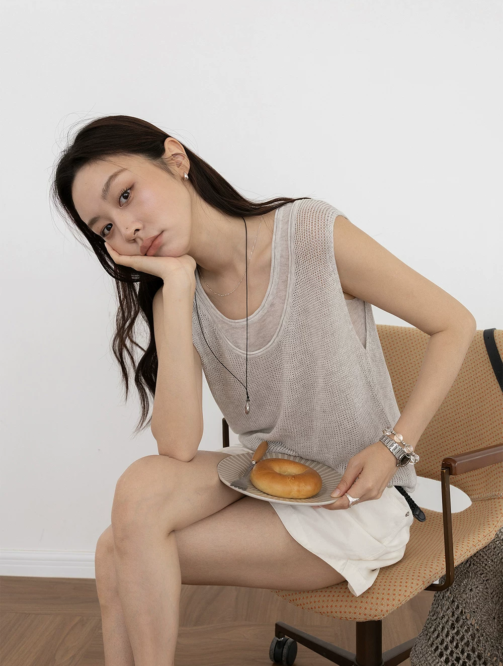 Two-Piece Layered Linen Tank