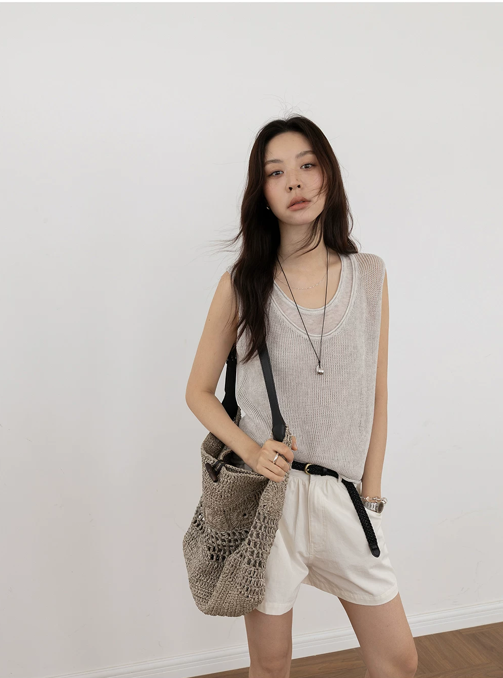 Two-Piece Layered Linen Tank