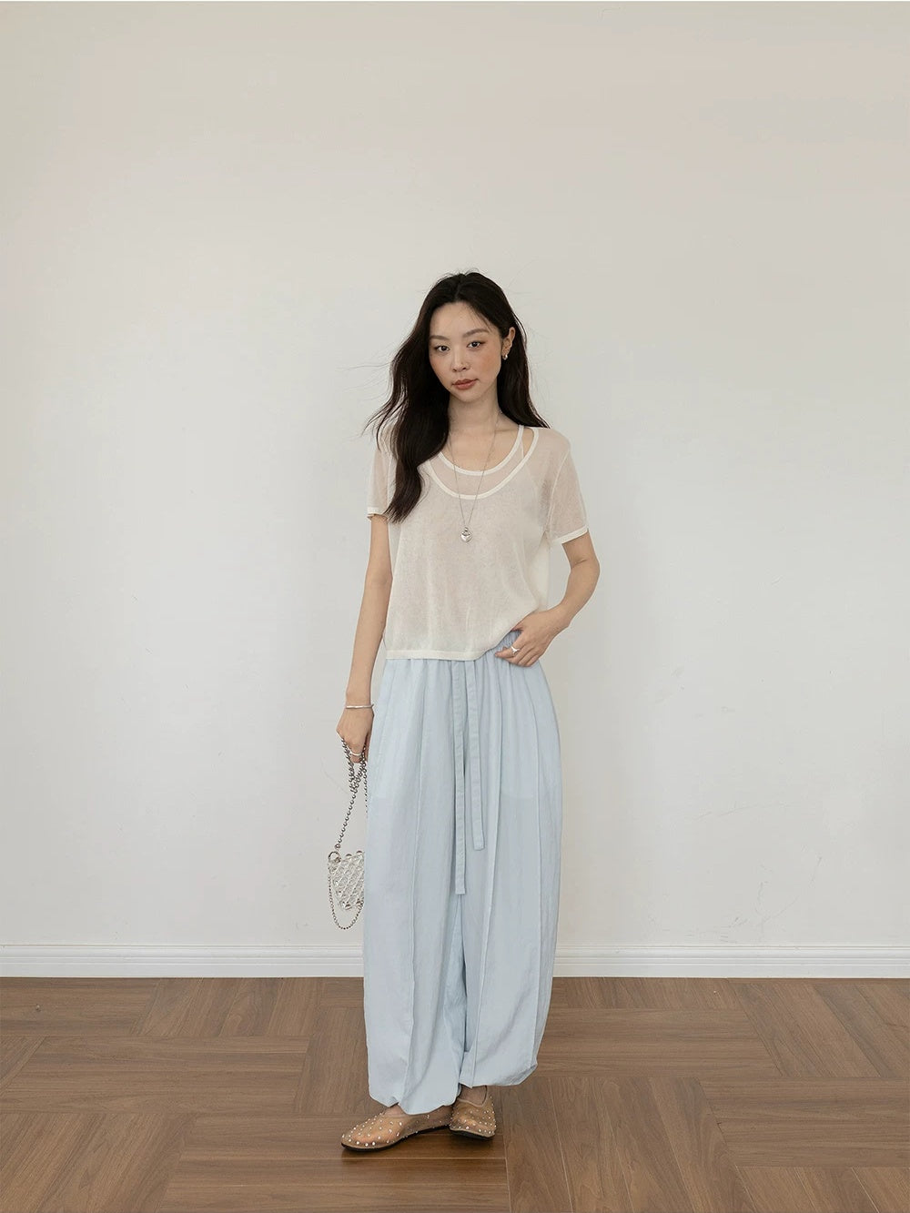 Lightweight Wide-Leg Balloon Pants